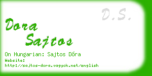 dora sajtos business card